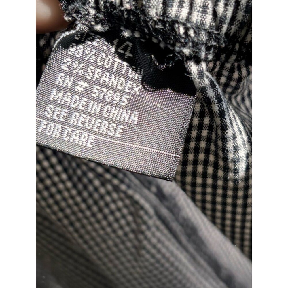 Vintage Black and White Gingham Cotton Skirt 14 Cottagecore Neutral Capsule - Picture 4 of 5